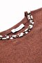 Brown Stone and Bead Embellished Women's Sweater - 3