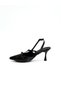 Black Patent Leather Pointed Toe Belt Detailed 8 cm Heeled Shoes - 4