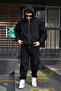 Men's 3 Thread Thick Winter Basic Plain Cardigan Set - 2
