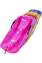Plastic Snow Sled, Kids Skiing Sled Board Snowboard Outdoor Downhill Toboggan with Brakes and Pull R