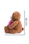 Valentine's Day Gift Romantic Set with Oversized Plush Teddy Bear and Heart Pillow with Love Written on It - 4