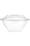 Clear Hinged Flower Bowls – 12 oz | 10 Pieces | Disposable Plastic Containers with Secu