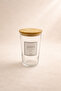 Motto Plus - Set of 6 Bamboo Vacuum Lids Labeled Glass Storage Containers Spice Rack Set 400 ml - 4