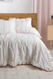 Double Duvet Cover Set 100% Cotton Decorative Overlocked Ruffled - 2