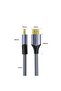 HDMI 2.1 8K 60Hz 4K 120Hz 48 Gbps Hdr Earc Hdcp 2.2 Braided Audio and Video Cable 3 Meters - 8