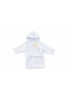 Baby Boy Bath Set Cotton – Hooded Towel, Bathrobe and Slippers – Light Blue - 5
