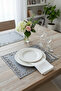 Deluxe Series Suede Faux Leather 6-Piece Placemat Set - 32X44Cm - Gray