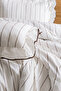 Tek Single Duvet Cover Set 100% Cotton Ornamental Overlock Ruffled - 5