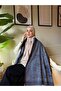 Etro Pattern Cashmere Shoulder Shawl Dark Blue - 4