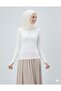 White Crew Neck Slim Fit Soft Touch Fingerless Undershirt Boy Hijab Body Hzlrbnpar52Tbody - 4