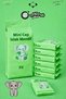 8 Mini Packs Green Wet Wipes Unscented Pocket Wipes Portable Hygienic for Kids and School Bag