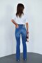 Women's High Waist Flared Jeans Trousers - 6
