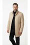Men's Hakim Collar Cashmere Coat – Quilted Lined Tok Fabric Winter Coat - 2