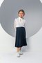 Girl's Stylish Blouse with Button Detail and Tulle Sleeves - New Season - 3