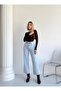 High Waist Ankle Length Loose Leg Jeans
