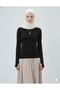 Black Crew Neck Slim Fit Soft Touch Fingerless Undershirt Boy Hijab Body Hzlrbnpar52Tbody