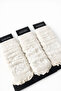 3-Piece White Women's Premium Knitted Patterned Aerobic Long Leggings Boot Socks - 2