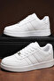 Women's Trend Striped White Sneakers Casual Shoes - 4