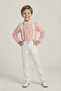 Boy's Pink Long Sleeve Shirt White Pants White Suspender Bow Tie Set April 23 October 29 - 2