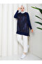 Women's Half Turtleneck Side Zipper Silk Cupra Mercerized Tunic - 3