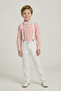 Boy's Pink Long Sleeve Shirt White Pants White Suspender Bow Tie Set April 23 October 29