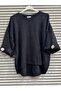 Women's Three-Quarter Sleeve Buttoned Knitwear Italian Sweater - 4
