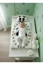 Unisex Baby Soft Textured Patterned Padded Bottom Cover Set - Care Cover 2 Piece Set 45X65 cm Panda - 4