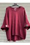 Women's Three-Quarter Sleeve Buttoned Knitwear Italian Sweater - 2