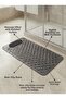 Suction cup non-slip bath and shower mat for shower cabin and bathtub, 36x69.5 cm