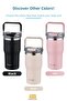 620ml New Collection Tumbler With/Without Straw Stainless Steel Thermos with Handle - 4