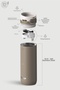4 Action Trigger-Control Steel Thermos 500 ml Silver Mink St-232 - 7