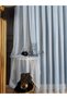Modern Greek Plain Tulle Curtain Baby Blue Children's Room (1X2.5 Middle Pleat) - 3