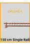 Oak Wooden Head Aluminum Pipe Rustic Curtain Hanger Single Rail 150 Cm - 2