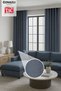 Natural Texture Linen Look Background Curtain – Extra-Firm Gathered, Rich Color Cartel Model, Simple and Stylish - 3