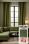 Natural Texture Linen Look Background Curtain – Extra-Firm Gathered, Rich Color Cartel Model, Simple and Stylish