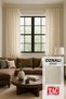 Natural Texture Linen Look Background Curtain – Extra-Firm Gathered, Rich Color Cartel Model, Simple and Stylish