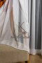 Silvery (Shiny) Bamboo Sparsely Folded 1X2 Tulle Curtain for Living Room, Balcony, Kitchen Tulle - 2