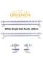 White Wooden Rustic Curtain Hanger - Single Rail Rustic Pipe 200 Cm