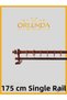 Cherry Wood Headed Aluminum Pipe Rustic Curtain Hanger Single Rail 175 Cm