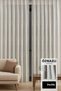 Pompom Linen Tulle Curtain – Stick Patterned – Tight Pleated |   Full Size Measure Your Note to the Seller!