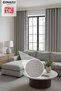 Natural Texture Linen Look Background Curtain – Extra-Firm Gathered, Rich Color Cartel Model, Simple and Stylish - 2