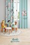 Sweet Kittens Patterned Printed Children's and Baby's Room Background Curtain with 2 Wings - PRD-20 - 2