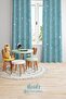 Colorful Cloud Patterned Printed Children's and Baby's Room Background Curtain with 2 Wings - PRD-14 - 2