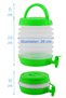 Folding Water Canister with Tap Outdoor Accordion Camping Fountain Picnic Demijohn Beverage Bottle Bucket Green - 5