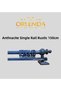 Anthracite Wooden Headed Aluminum Pipe Rustic Curtain Hanger Single Rail 150 Cm - 3