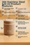 304 Steel Brown 520 ml Food Storage Container (Not Hot) Cin418Khv - 5