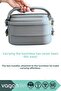1140ml Lunchbox 2 Tiers 4 Compartments Bento City Overflow Protector for Food in Rain - 5