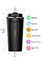 Pınkah Black Stainless Steel Coffee Thermos Cup Travel Cup Flask 510 ml
