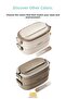 1140ml Lunchbox 2 Tiers 4 Compartments Bento City Overflow Protector for Food in Rain - 6