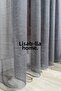 Elegance Sparkle Anthracite Tulle Curtain with Honeycomb Floor (1X2 Sparse Pleated) - 2